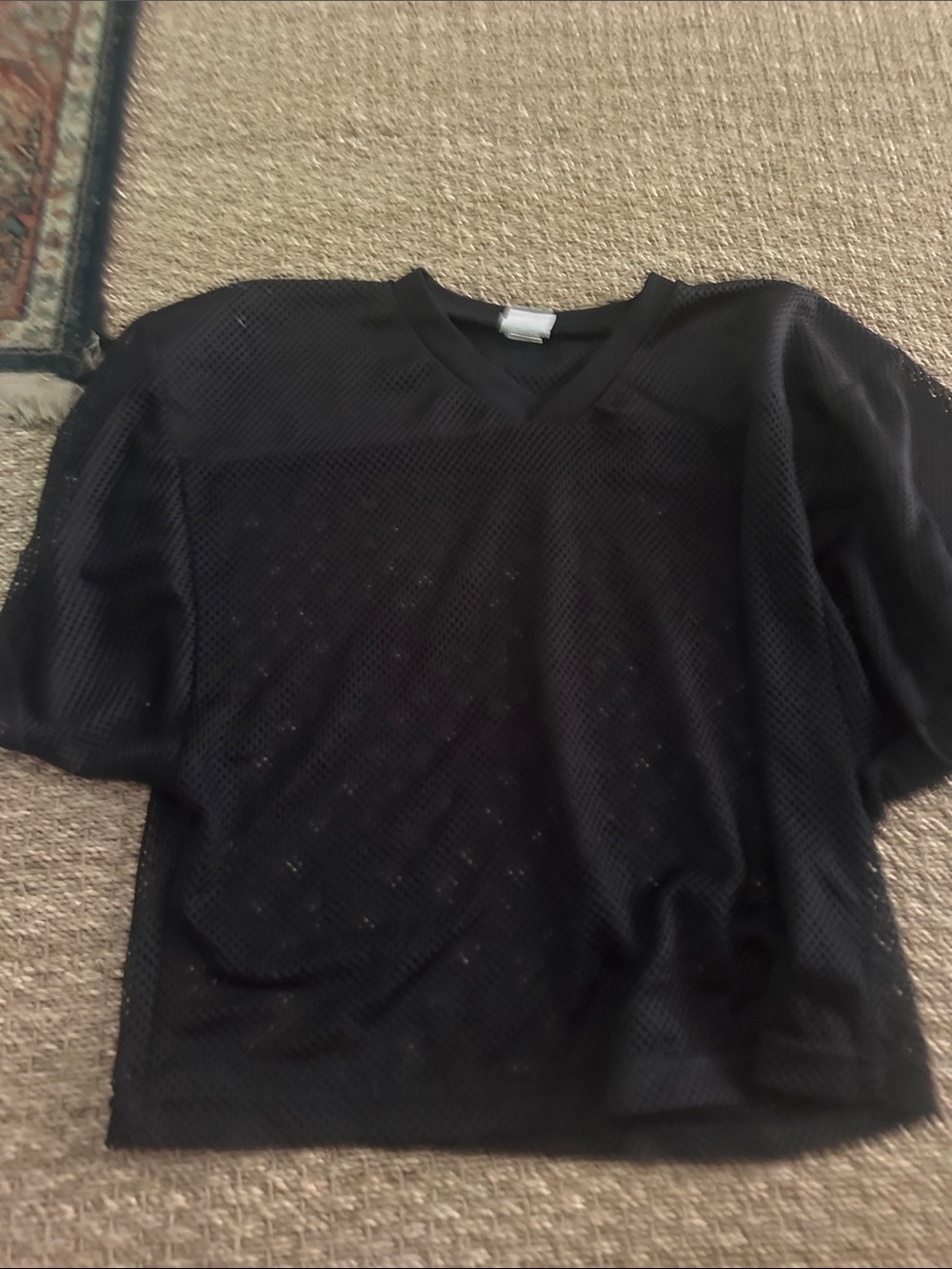 Wilson Black Men's Mesh V-Neck Jersey